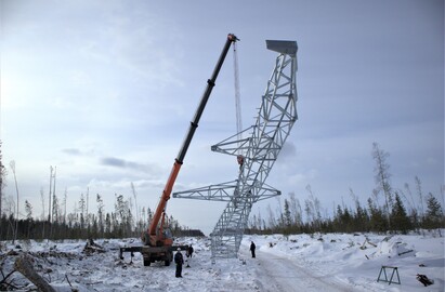 Продолжается строительство ВЛ 110 кВ «Снежная-КС-7»